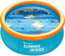 Bol.com Summer Waves Zwembad - ⌀ 244 cm x 76 cm - Incl. duikbrillen - Snel op te zetten aanbieding