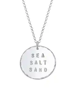Douglas Elli Dames Zeezout Zand Opschrift Plaat in 925 Sterling Zilver aanbieding