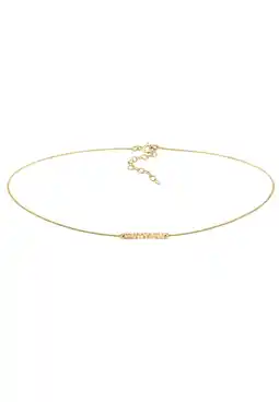 Douglas Elli Dames Choker Rechthoek Plaatje Gehamerd Geo Look in 925 Sterling Zilver aanbieding