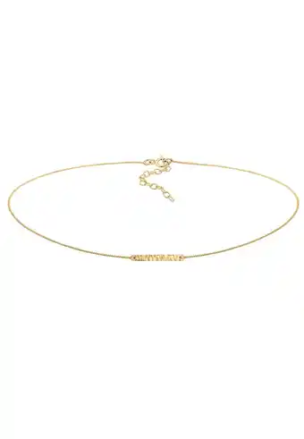 Douglas Elli Dames Choker Rechthoek Plaatje Gehamerd Geo Look in 925 Sterling Zilver aanbieding