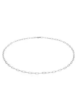 Douglas Elli Dames Links Ovale Grove Basis Ketting Minimal Trend in 925 Sterling Zilver aanbieding