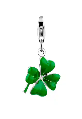 Douglas Nenalina Dames klaverblad hanger met emaille groen in 925 sterling zilver aanbieding