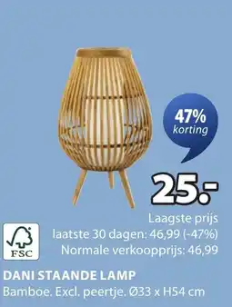 Jysk Dani staande lamp aanbieding