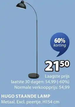 Jysk Hugo staande lamp aanbieding