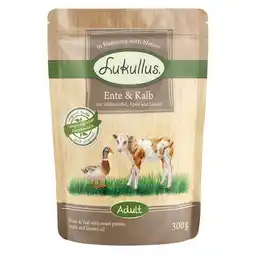 Zooplus Lukullus Naturkost Verhoudzakjes - Eend & Kalf (graanvrij) aanbieding