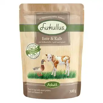 Zooplus Lukullus Naturkost Verhoudzakjes - Eend & Kalf (graanvrij) aanbieding