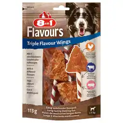 Zooplus 3 + 1 Gratis! 8 in 1 Triple Flavour Twisted Sticks - Wings Kauwsticks (4 x 6 Stuks) aanbieding