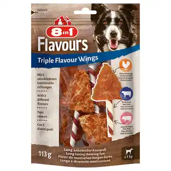 Zooplus 3 + 1 Gratis! 8 in 1 Triple Flavour Twisted Sticks - Wings Kauwsticks (4 x 6 Stuks) aanbieding