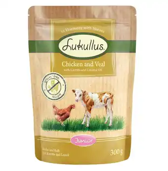 Zooplus Lukullus Naturkost Verhoudzakjes - Junior Kip & Kalf (graanvrij) aanbieding