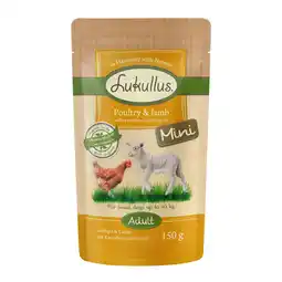 Zooplus 10 + 2 gratis! 12 x 150 g Lukullus Naturkost Mini Vershoudzakjes - Gevogelte & Lam aanbieding