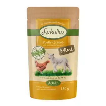 Zooplus 10 + 2 gratis! 12 x 150 g Lukullus Naturkost Mini Vershoudzakjes - Gevogelte & Lam aanbieding