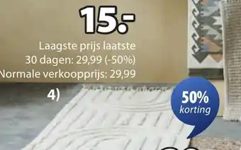 Jysk Tretorn vloerkleed aanbieding