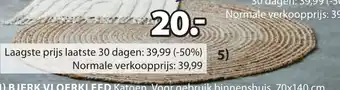 Jysk Sandeltre vloerkleed aanbieding