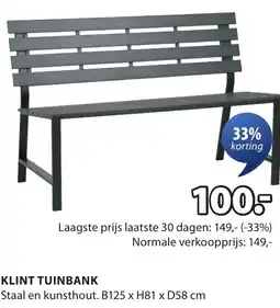 Jysk Klint tuinbank aanbieding