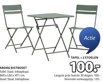 Jysk Aborg bistroset aanbieding