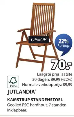 Jysk Kamstrup standenstoel aanbieding
