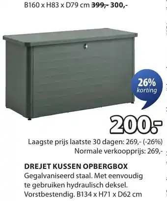 Jysk Drejet kussen opbergbox aanbieding