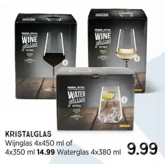 Xenos Kristalglas - Waterglas 4*380ml aanbieding