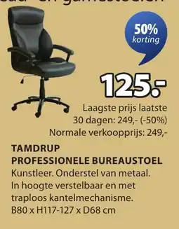 Jysk Tamdrup professionele bureaustoel aanbieding