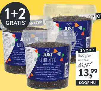 Holland & Barrett Just chio zaad aanbieding