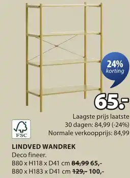 Jysk Lindved wandrek aanbieding