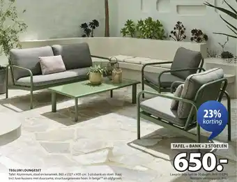 Jysk Teglum loungeset aanbieding