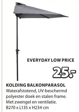 Jysk Kolding balkonparasol aanbieding