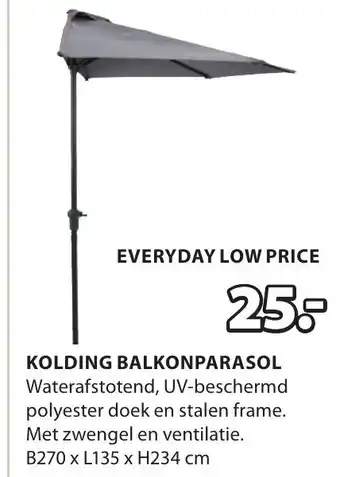 Jysk Kolding balkonparasol aanbieding