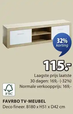 Jysk Favrbo tv meubel aanbieding