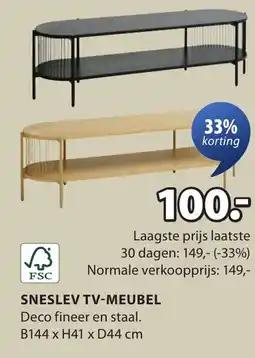 Jysk Sneslev tv meubel aanbieding