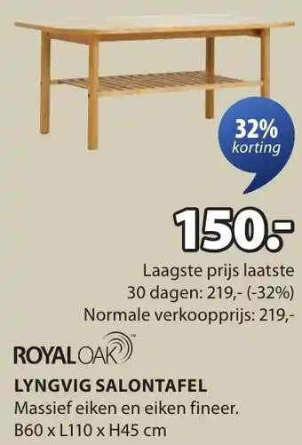 Jysk Lyngvig salontafel aanbieding