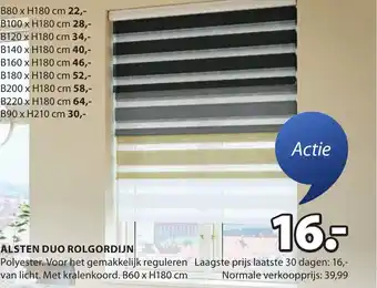 Jysk Alsten duo rolgordijn aanbieding