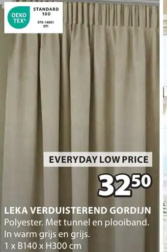 Jysk Leka verduisterend gordijn aanbieding