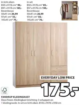 Jysk Fandrup kledingkast aanbieding