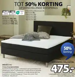 Jysk Tyssa pc60 boxspring aanbieding