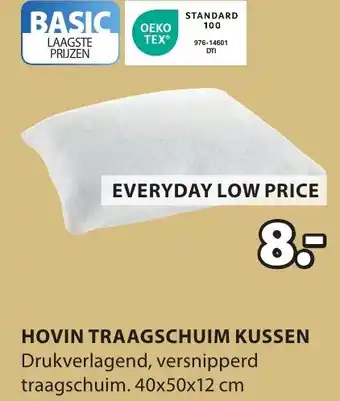 Jysk Hovin traagschuim kussen aanbieding