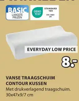 Jysk Vanse traagschuim contour kussen aanbieding