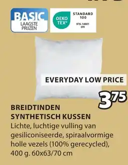 Jysk Breidtinden synthetisch kussen aanbieding