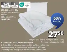Jysk Veofjellet 4 seizoenen dekbed aanbieding