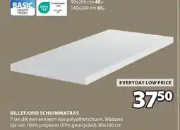 Jysk Billefjord schuimmatras aanbieding