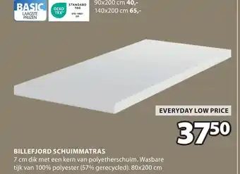Jysk Billefjord schuimmatras aanbieding