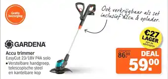 Albert Heijn Gardena Accu trimmer aanbieding