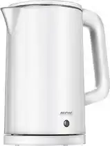 Bol.com MPM - Draadloze Dubbelwandige Waterkoker 17 Liter - Stil in gebruik - Mat Wit aanbieding