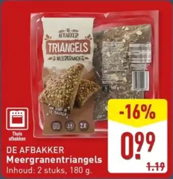 ALDI De Afbakker Meergranentriangels aanbieding