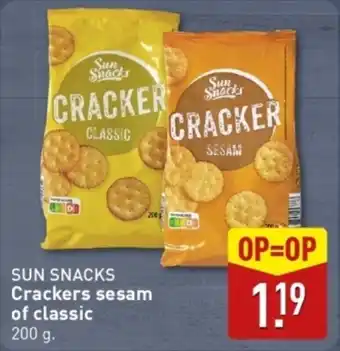 ALDI Sun Snacks Crackers sesam of classic aanbieding