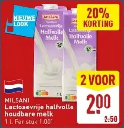 ALDI Milasani Lactosevrije halfvolle houdbare melk aanbieding