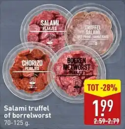 ALDI Salami truffel of borrelworst aanbieding