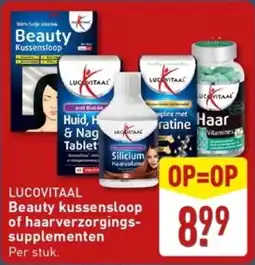 ALDI Lucovitaal Beauty kussensloop of haarverzorgings supplementen aanbieding