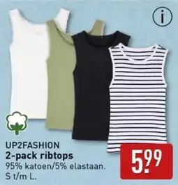 ALDI UP2FASHION ribtops aanbieding