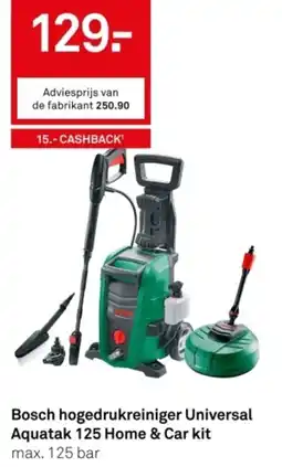 Karwei Bosch hogedrukreiniger Universal Aquatak 125 Home & Car kit aanbieding